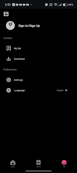 Screenshot showing the HI TV download page